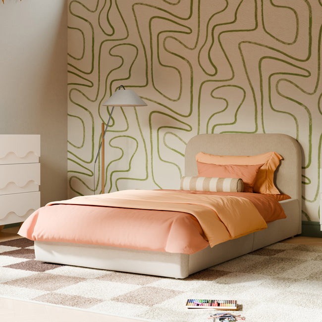 M31269PBEW,Babyletto Kids,Nara Twin Bed in Performance Beach Eco-Weave