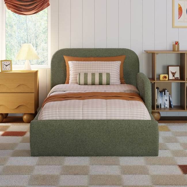 M31269POB,Babyletto Kids,Nara Twin Bed in Performance Olive Boucle