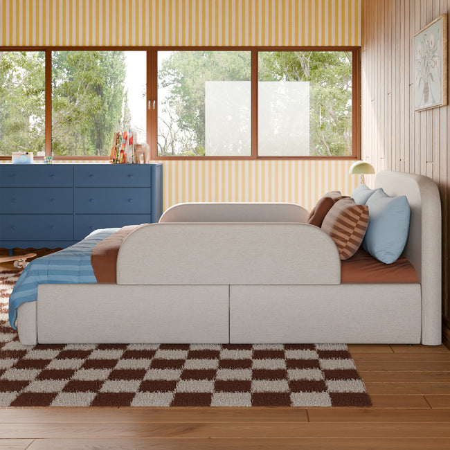 M31296PBEW,Babyletto Kids,Nara Full Bed in Performance Beach Eco-Weave