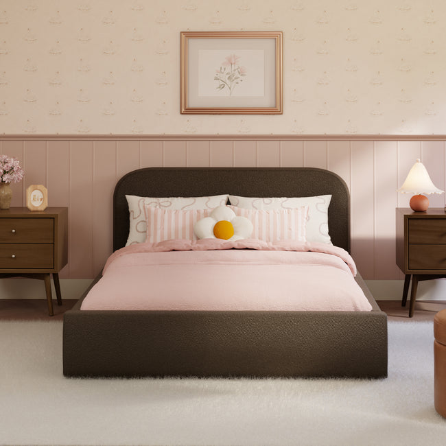 M31296PCB,Babyletto Kids,Nara Full Bed in Performance Cocoa Boucle