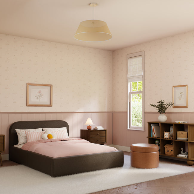 M31296PCB,Babyletto Kids,Nara Full Bed in Performance Cocoa Boucle