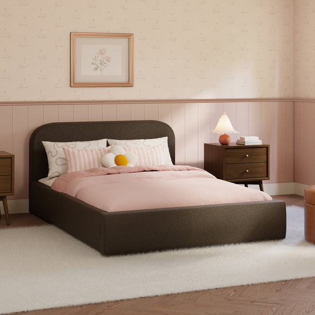M31296PCB,Babyletto Kids,Nara Full Bed in Performance Cocoa Boucle