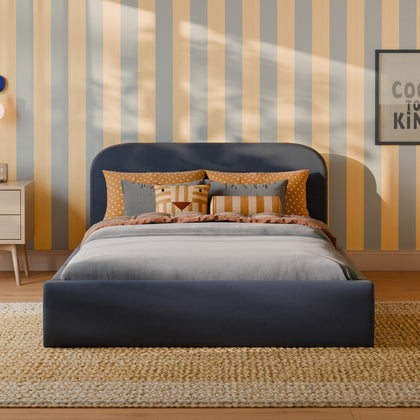 M31296PVET,Babyletto Kids,Nara Full Bed in Performance Navy Eco-Twill