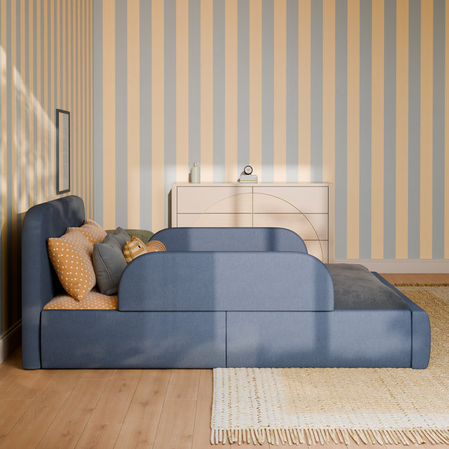 M31296PVET,Babyletto Kids,Nara Full Bed in Performance Navy Eco-Twill