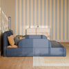 M31296PVET,Babyletto Kids,Nara Full Bed in Performance Navy Eco-Twill