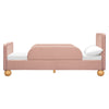M31369PRSBRY,Babyletto Kids,Rizo Twin Bed in Performance Rose Boucle w/Raspberry Piping