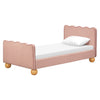 M31369PRSBRY,Babyletto Kids,Rizo Twin Bed in Performance Rose Boucle w/Raspberry Piping