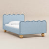 M31369PSBBY,Babyletto Kids,Rizo Twin Bed in Performance Sky Boucle w/Blueberry Piping