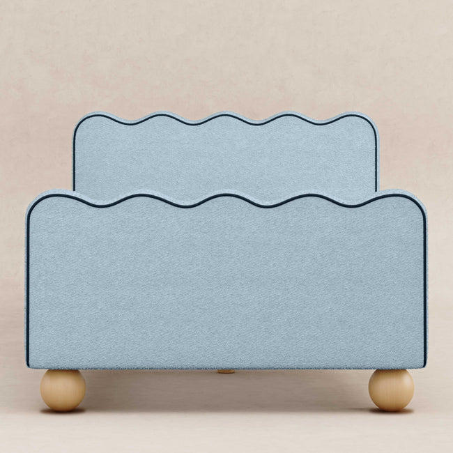 M31369PSBBY,Babyletto Kids,Rizo Twin Bed in Performance Sky Boucle w/Blueberry Piping