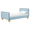 M31369PSBBY,Babyletto Kids,Rizo Twin Bed in Performance Sky Boucle w/Blueberry Piping