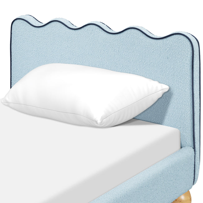 M31369PSBBY,Babyletto Kids,Rizo Twin Bed in Performance Sky Boucle w/Blueberry Piping
