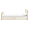 M31369PWBTAN,Babyletto Kids,Rizo Twin Bed in Performance Ivory Boucle w/ VTan Leather Piping