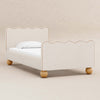 M31369PWBTAN,Babyletto Kids,Rizo Twin Bed in Performance Ivory Boucle w/ VTan Leather Piping