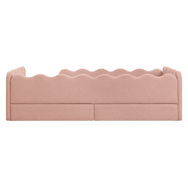 M31376PRSB,Babyletto Kids,Rizo Montessori-Inspired Twin Bed in Performance Rose Boucle