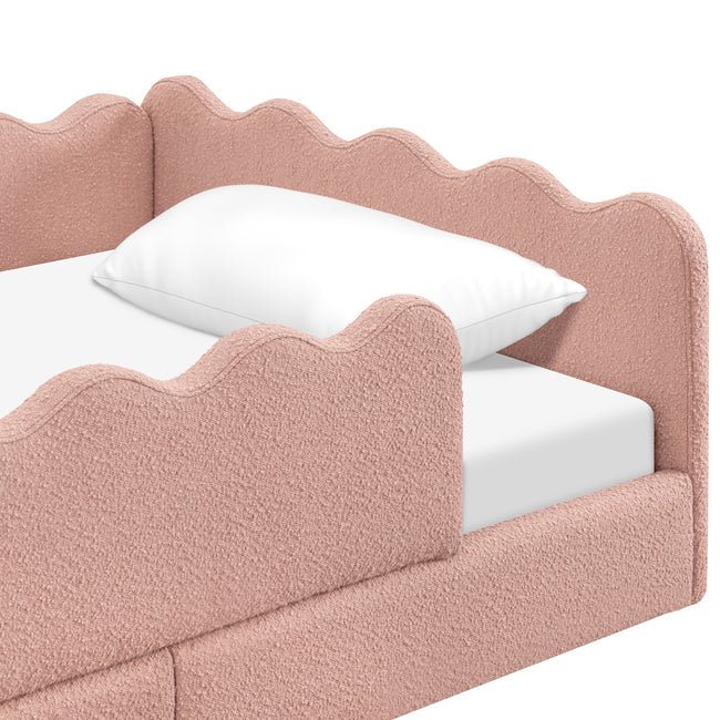M31376PRSB,Babyletto Kids,Rizo Montessori-Inspired Twin Bed in Performance Rose Boucle