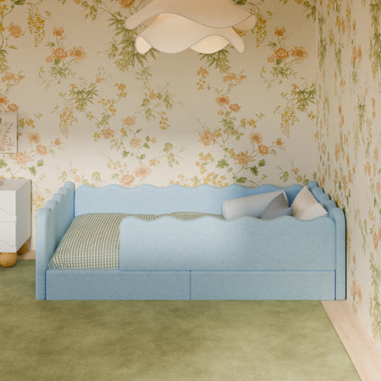 M31376PSB,Babyletto Kids,Rizo Montessori-Inspired Twin Bed in Performance Sky Boucle