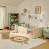 M31376PWB,Babyletto Kids,Rizo Montessori-Inspired Twin Bed in Performance Ivory Boucle