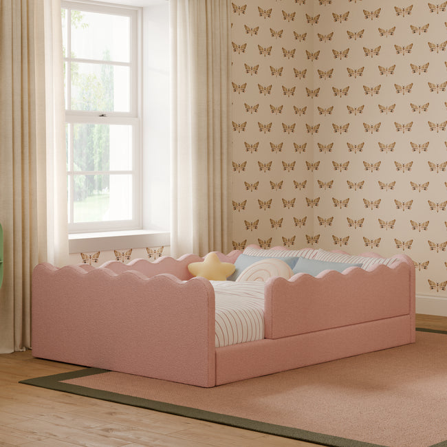 M31389PRSB,Babyletto Kids,Rizo Montessori-Inspired Full Bed in Performance Rose Boucle