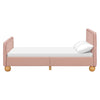 M31396PRSBRY,Babyletto Kids,Rizo Full Bed in Performance Rose Boucle w/Raspberry Piping