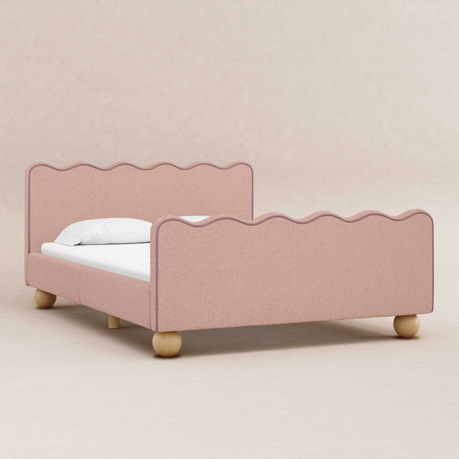 M31396PRSBRY,Babyletto Kids,Rizo Full Bed in Performance Rose Boucle w/Raspberry Piping