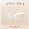 M31396PWBTAN,Babyletto Kids,Rizo Full Bed in Performance Ivory Boucle w/ VTan Leather Piping