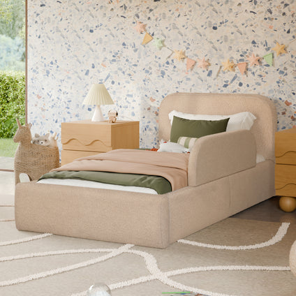 M31399CSG,Babyletto Kids,Upholstered Twin/Full Bed Guardrail in Chai Shearling