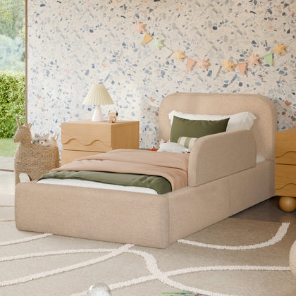 M31399CSG,Babyletto Kids,Upholstered Twin/Full Bed Guardrail in Chai Shearling