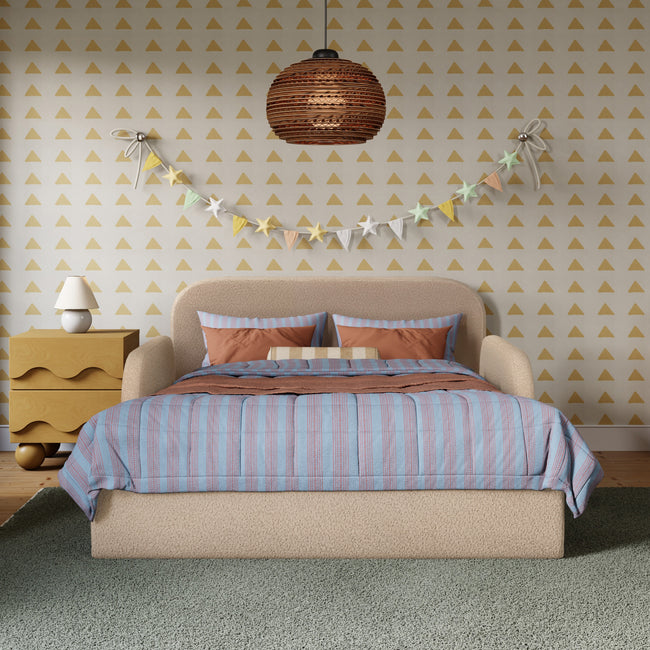 M31399CSG,Babyletto Kids,Upholstered Twin/Full Bed Guardrail in Chai Shearling
