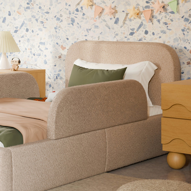 M31399CSG,Babyletto Kids,Upholstered Twin/Full Bed Guardrail in Chai Shearling