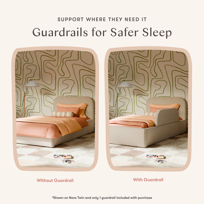 M31399PBEW,Babyletto Kids,Upholstered Twin/Full Bed Guardrail in Performance Beach Eco-Weave