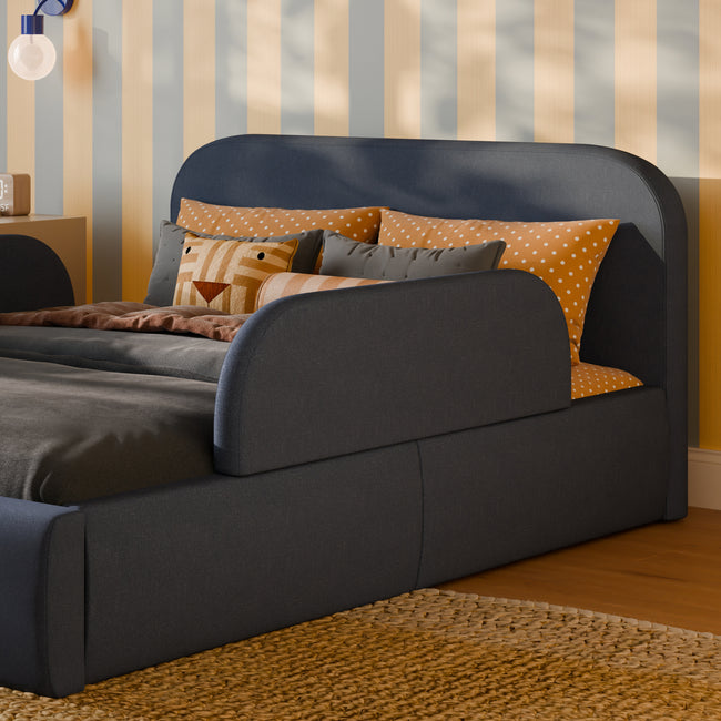 M31399PVET,Babyletto Kids,Upholstered Twin/Full Bed Guardrail in Performance Navy Eco-Twill