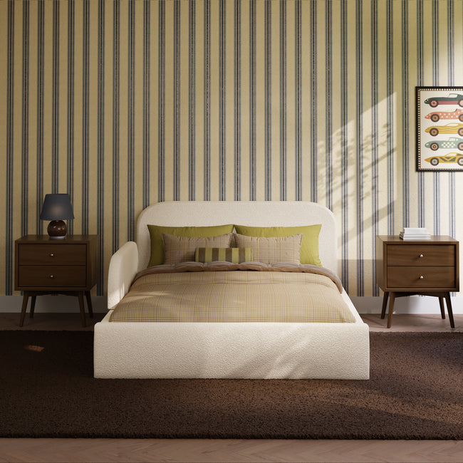 M31399PWB,Babyletto Kids,Upholstered Twin/Full Bed Guardrail in Performance Ivory Boucle