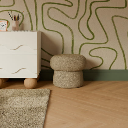 M31585LT,Babyletto Kids,Mini Mushroom Pouf in Latte Teddy Loop
