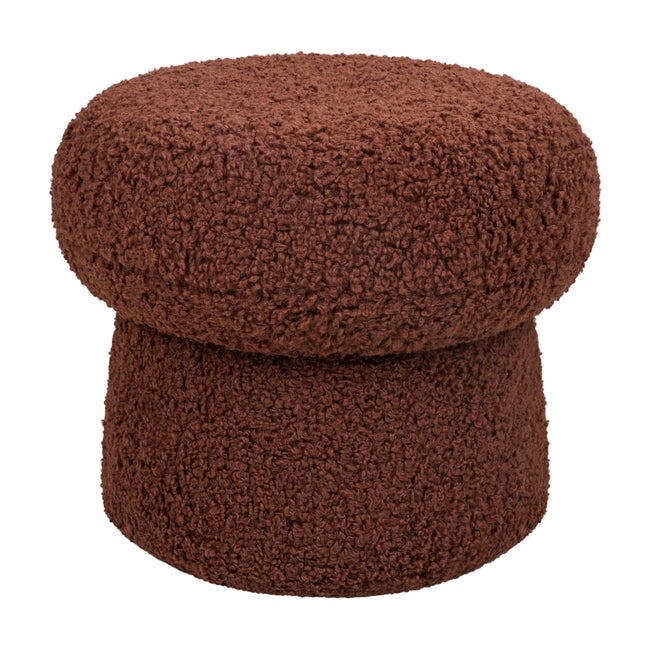 M31585RT,Babyletto Kids,Mini Mushroom Pouf in Rouge Teddy Loop