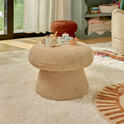 M31685CSG,Babyletto Kids,Mushroom Pouf in Chai Shearling
