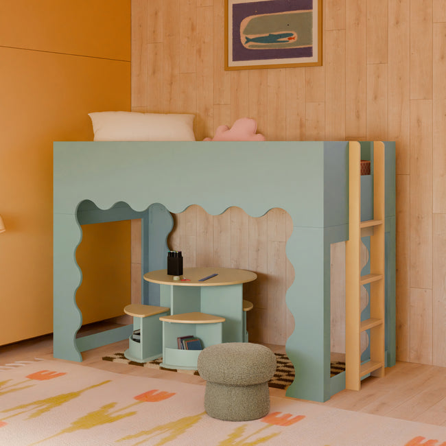 M31720LSHY,Babyletto Kids,Nessa Nesting Play Table in Light Sage and Honey