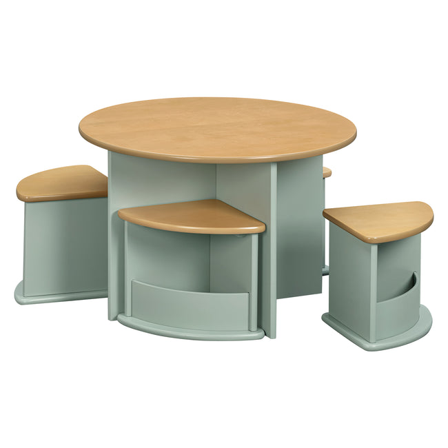 M31720LSHY,Babyletto Kids,Nessa Nesting Play Table in Light Sage and Honey