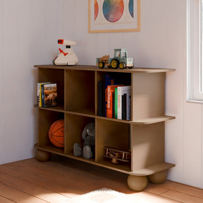 M31811NL,Babyletto Kids,Crosby Open Bookcase in Natural Walnut