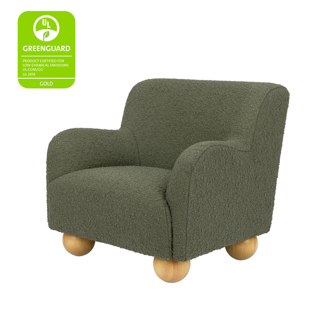 M31903POB,Babyletto Kids,Swoops Kids Chair in Performance Olive Boucle
