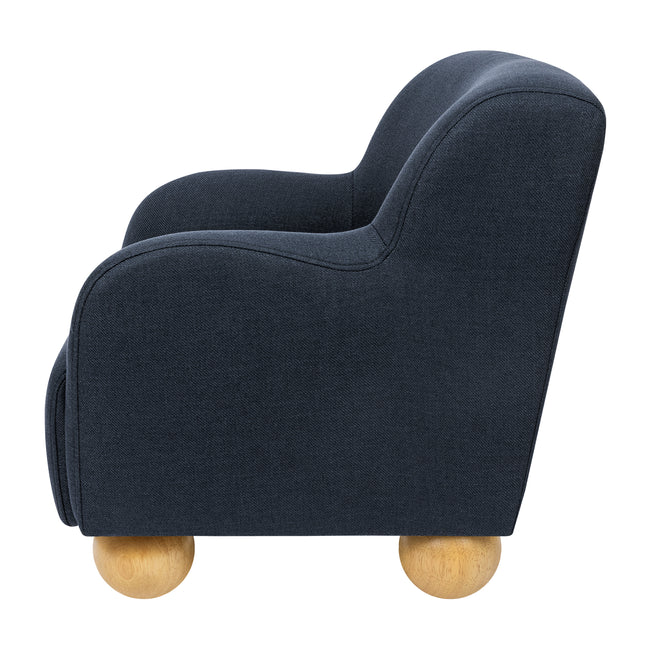 M31903PVET,Babyletto Kids,Swoops Kids Chair in Performance Navy Eco-Twill