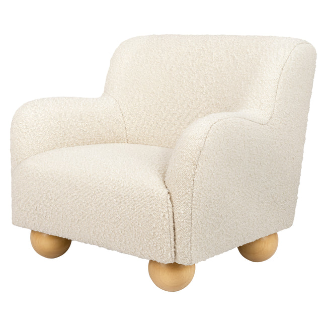 M31903PWB,Babyletto Kids,Swoops Kids Chair in Performance Ivory Boucle