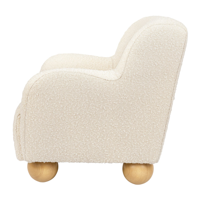M31903PWB,Babyletto Kids,Swoops Kids Chair in Performance Ivory Boucle