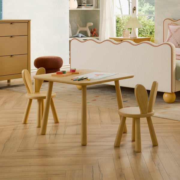 M32110LTW,Babyletto Kids,Hoppy Play Table & Chair Set in Light Wood