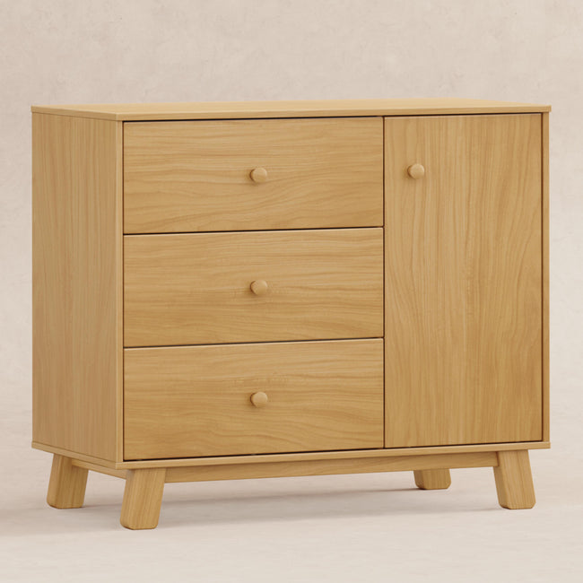 Hudson Modern 3-Drawer Dresser Babyletto Color: Natural Walnut