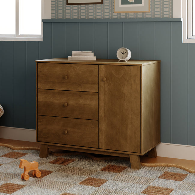 M32523NL,Babyletto,Hudson Modern 3-Drawer Dresser in Natural Walnut