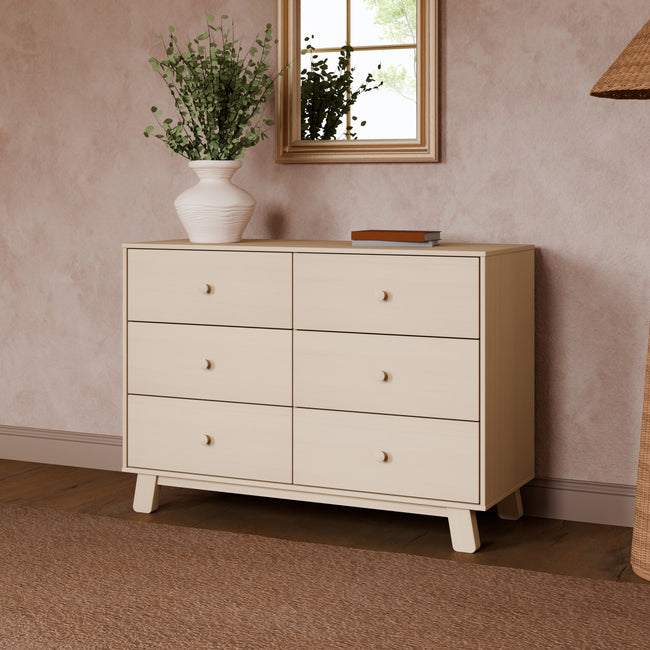 M32526NX,Babyletto,Hudson Modern 6-Drawer Assembled Double Dresser in Washed Natural