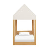 M32830FCS,Babyletto Kids,Uchi Montessori-Inspired House Twin Bed Canopy in Fog Chatham Stripe Eco-Weave