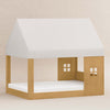 M32859FCS,Babyletto Kids,Uchi Montessori-Inspired House Full Bed Canopy in Fog Chatham Stripe Eco-Weave