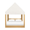 M32859FCS,Babyletto Kids,Uchi Montessori-Inspired House Full Bed Canopy in Fog Chatham Stripe Eco-Weave