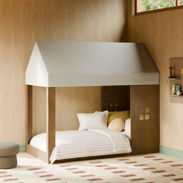 M32876NL,Babyletto Kids,Uchi Montessori-Inspired House Twin Bed in Natural Walnut